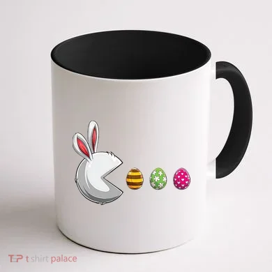 Easter Eggs Bunny Cute Holiday Coffee Mug back