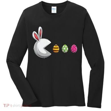 Easter Eggs Bunny Cute Holiday Women's Long Sleeve Shirt