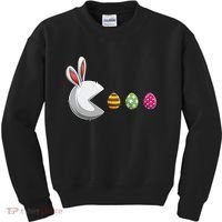 Easter Eggs Bunny Cute Holiday Kids Sweatshirt thumb 0