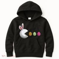 Easter Eggs Bunny Cute Holiday Kids Hoodie thumb 0