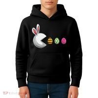 Easter Eggs Bunny Cute Holiday Kids Hoodie thumb 4