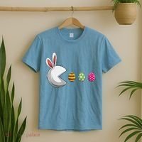 Easter Eggs Bunny Cute Holiday T-Shirt thumb 2