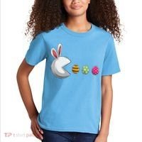 Easter Eggs Bunny Cute Holiday Kids T-Shirt thumb 2