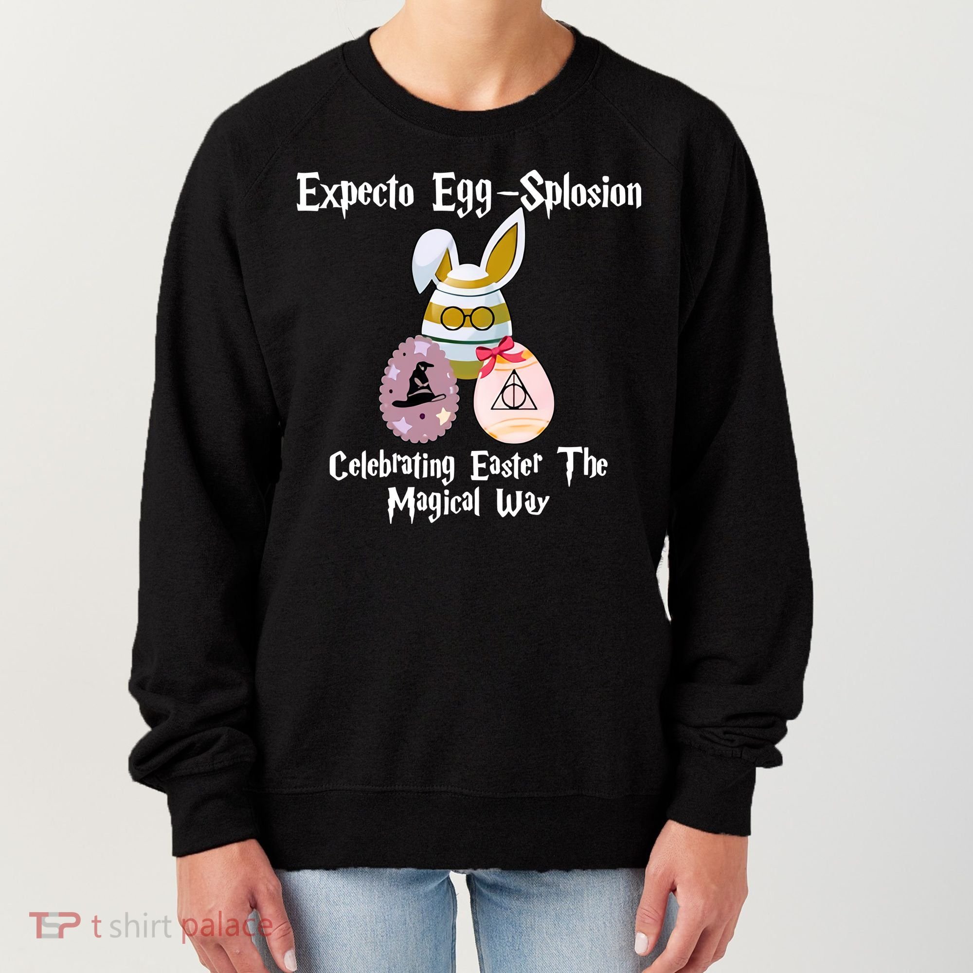 Expecto Eggsplosion Celebrating Easter The Magical Way Potter Easter Women's Sweatshirt
