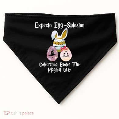 Expecto Eggsplosion Celebrating Easter The Magical Way Potter Easter USA-Made Doggie Bandana