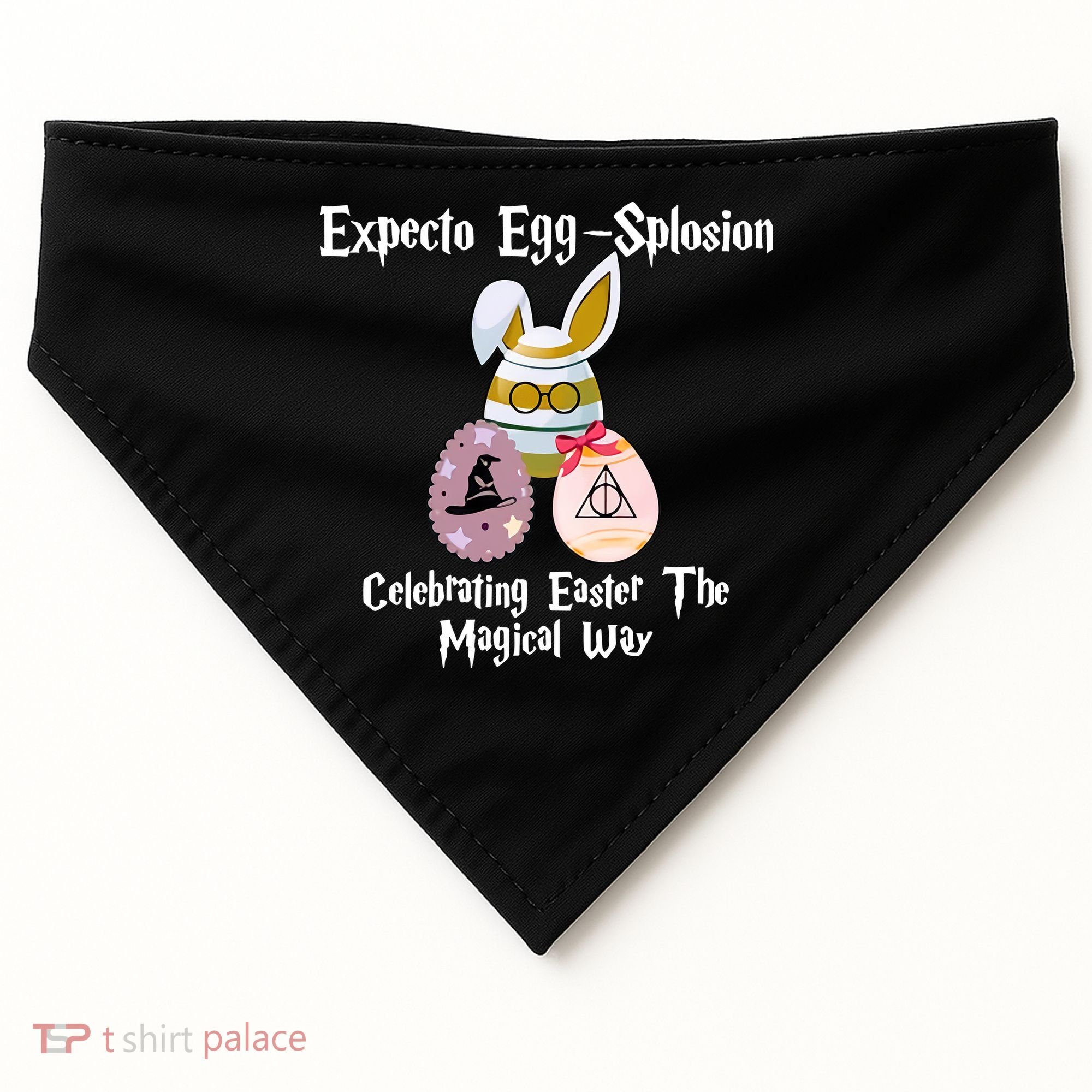 Expecto Eggsplosion Celebrating Easter The Magical Way Potter Easter USA-Made Doggie Bandana