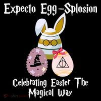 Expecto Eggsplosion Celebrating Easter The Magical Way Potter Easter Sweatshirt thumb 3