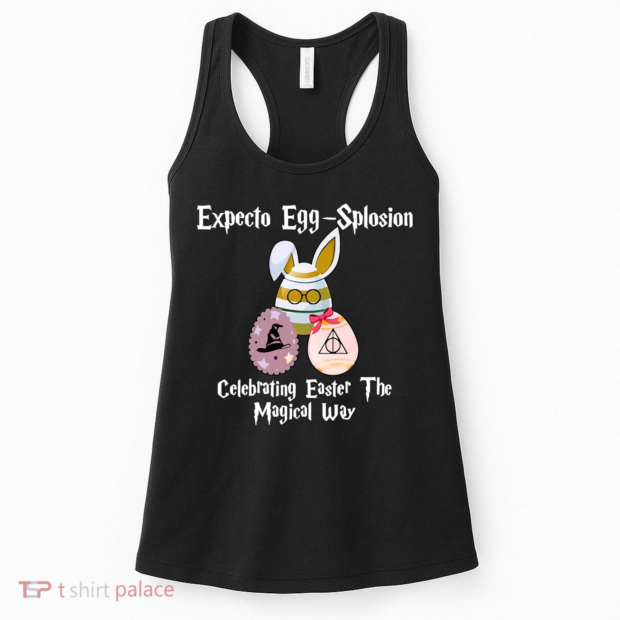 Expecto Eggsplosion Celebrating Easter The Magical Way Potter Easter Women's Tank Top