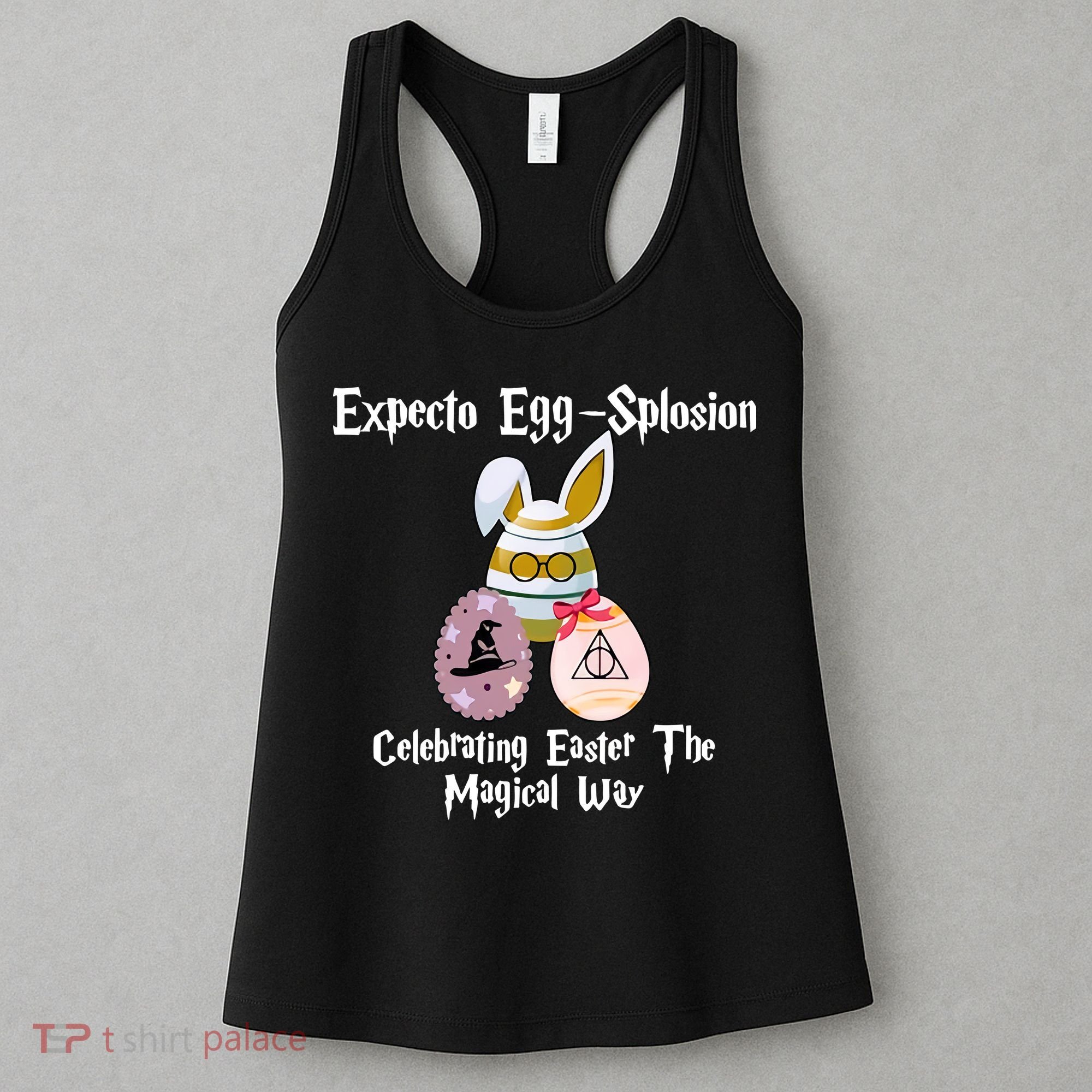 Expecto Eggsplosion Celebrating Easter The Magical Way Potter Easter Women's Tank Top