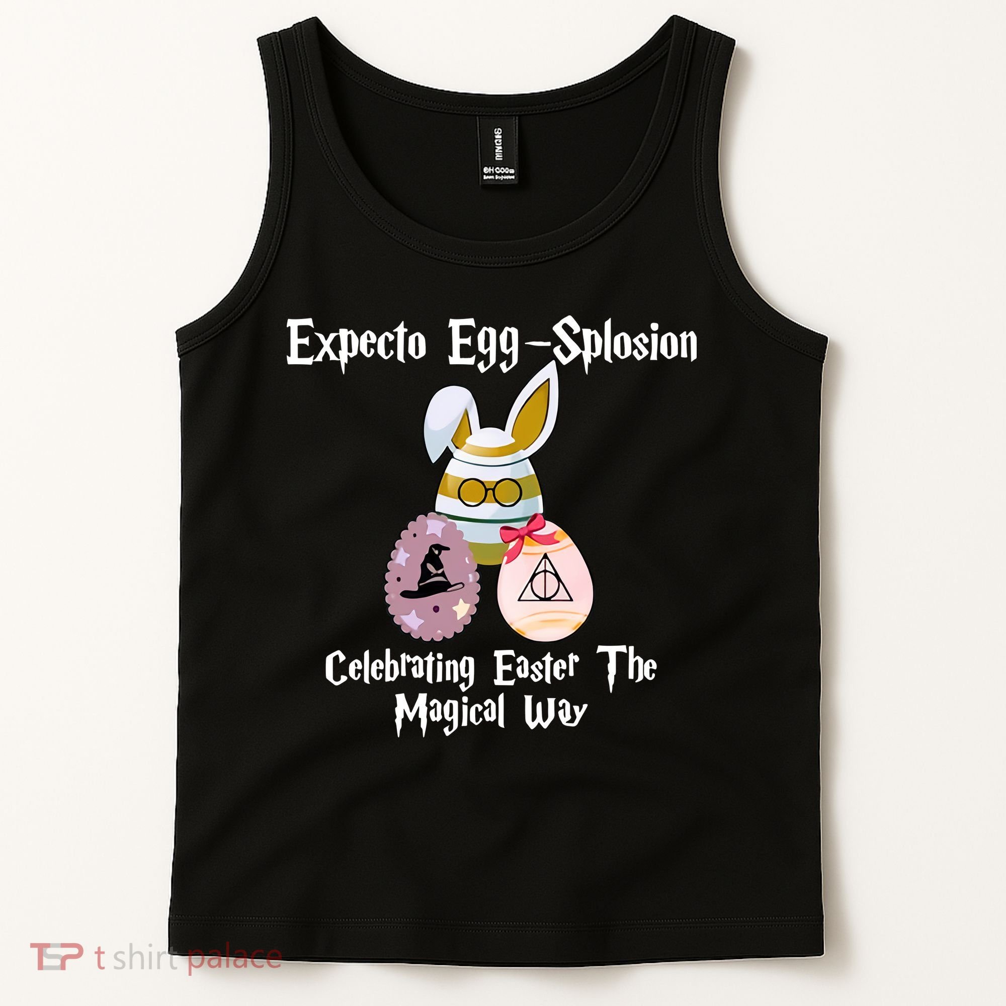 Expecto Eggsplosion Celebrating Easter The Magical Way Potter Easter Tank Top