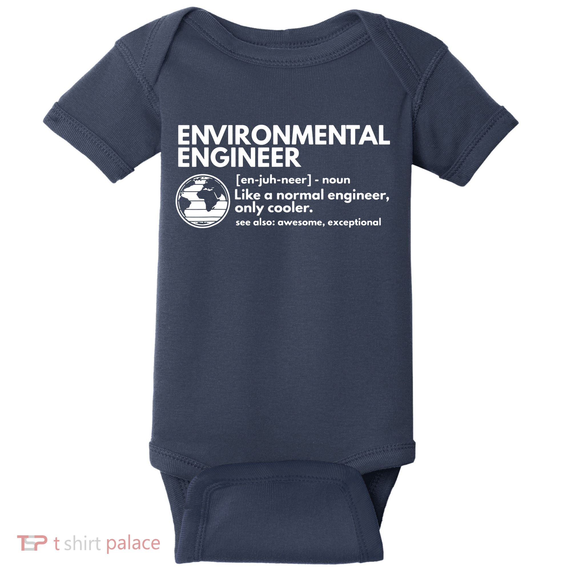 Environmental Engineer Definition Funny Engineering Baby Bodysuit