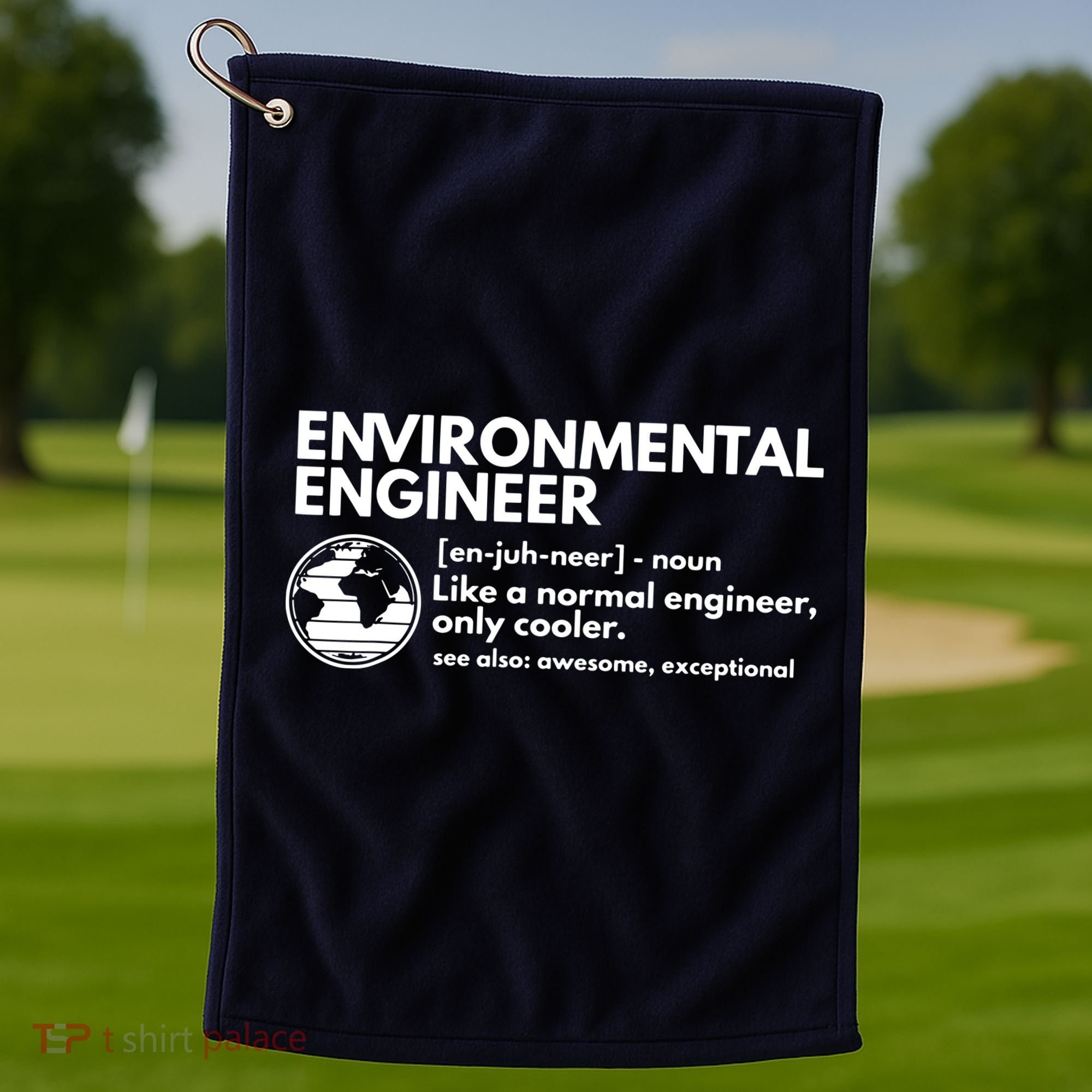 Environmental Engineer Definition Funny Engineering Golf Towel
