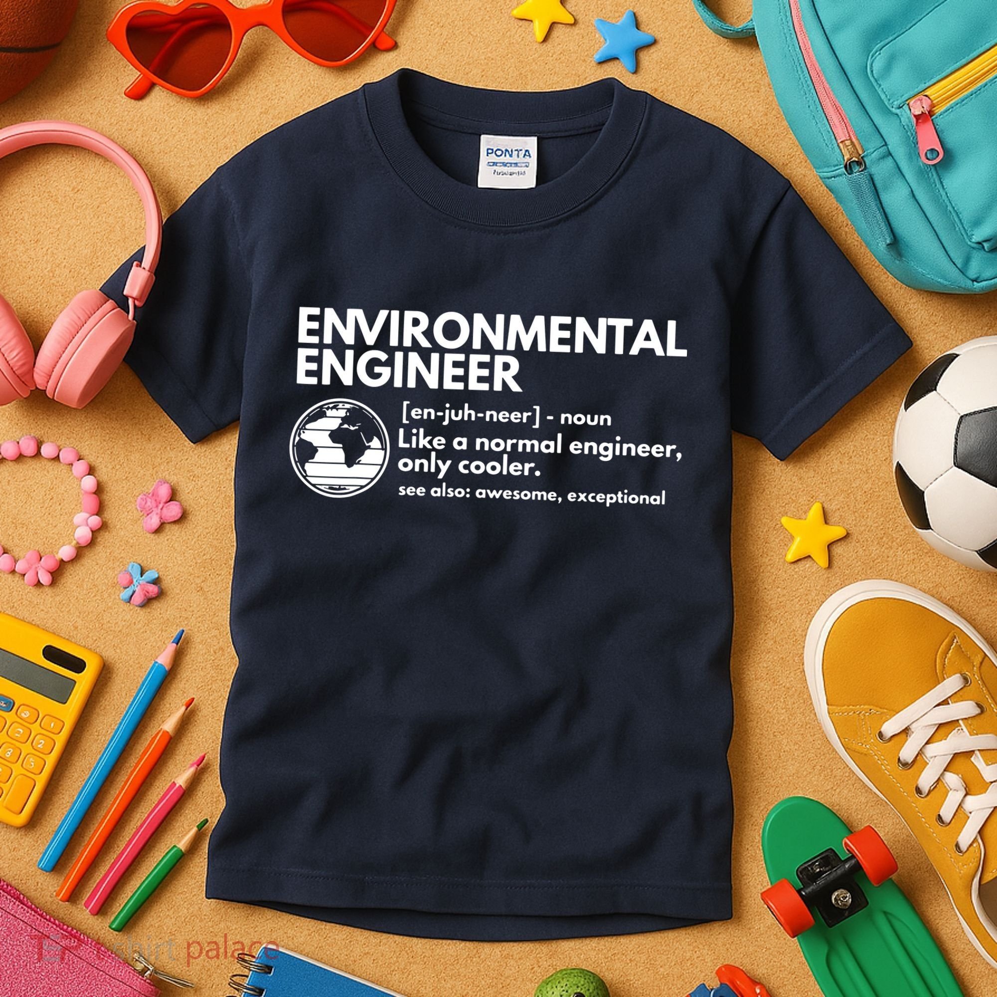 Environmental Engineer Definition Funny Engineering Kids T-Shirt
