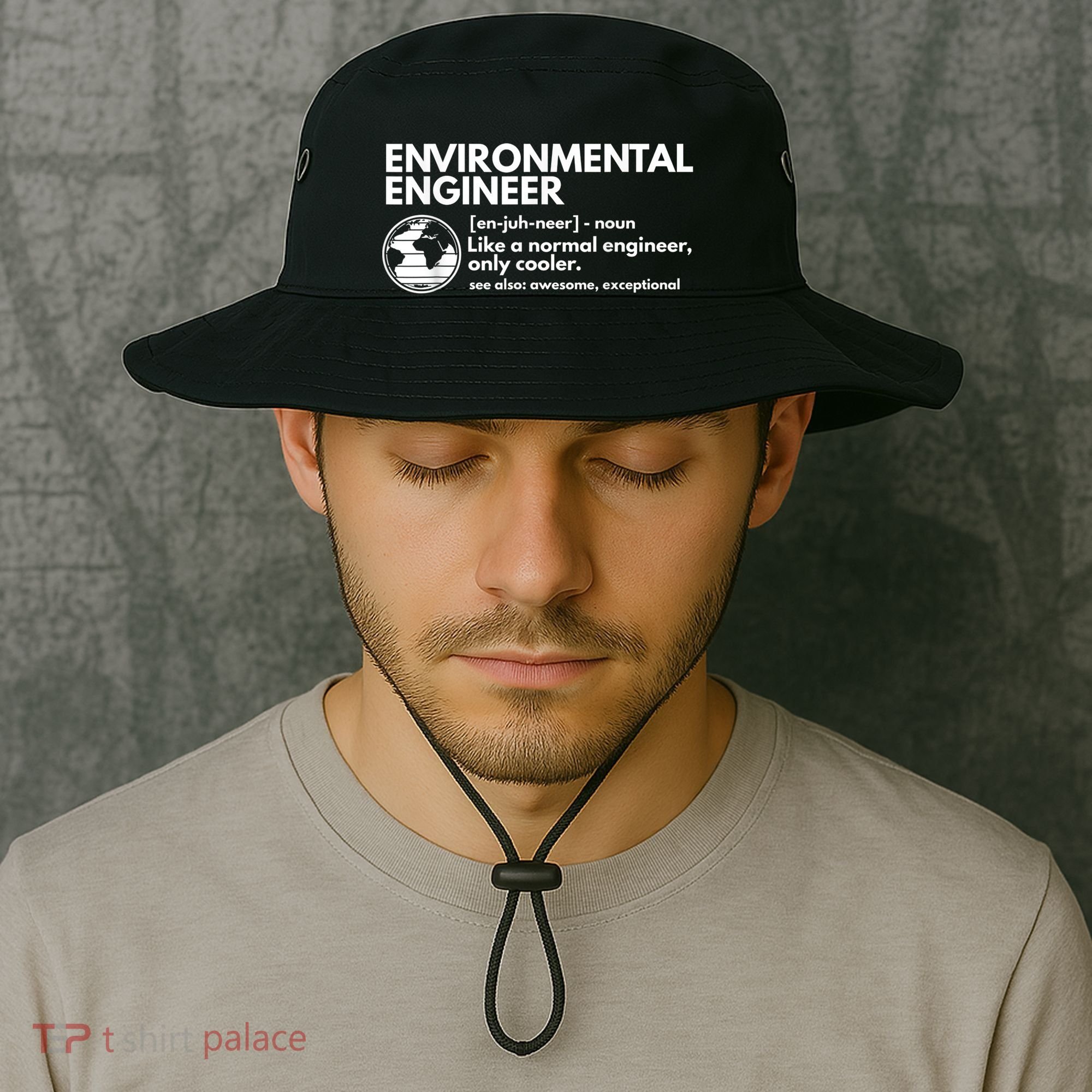 Environmental Engineer Definition Funny Engineering Bucket Hat