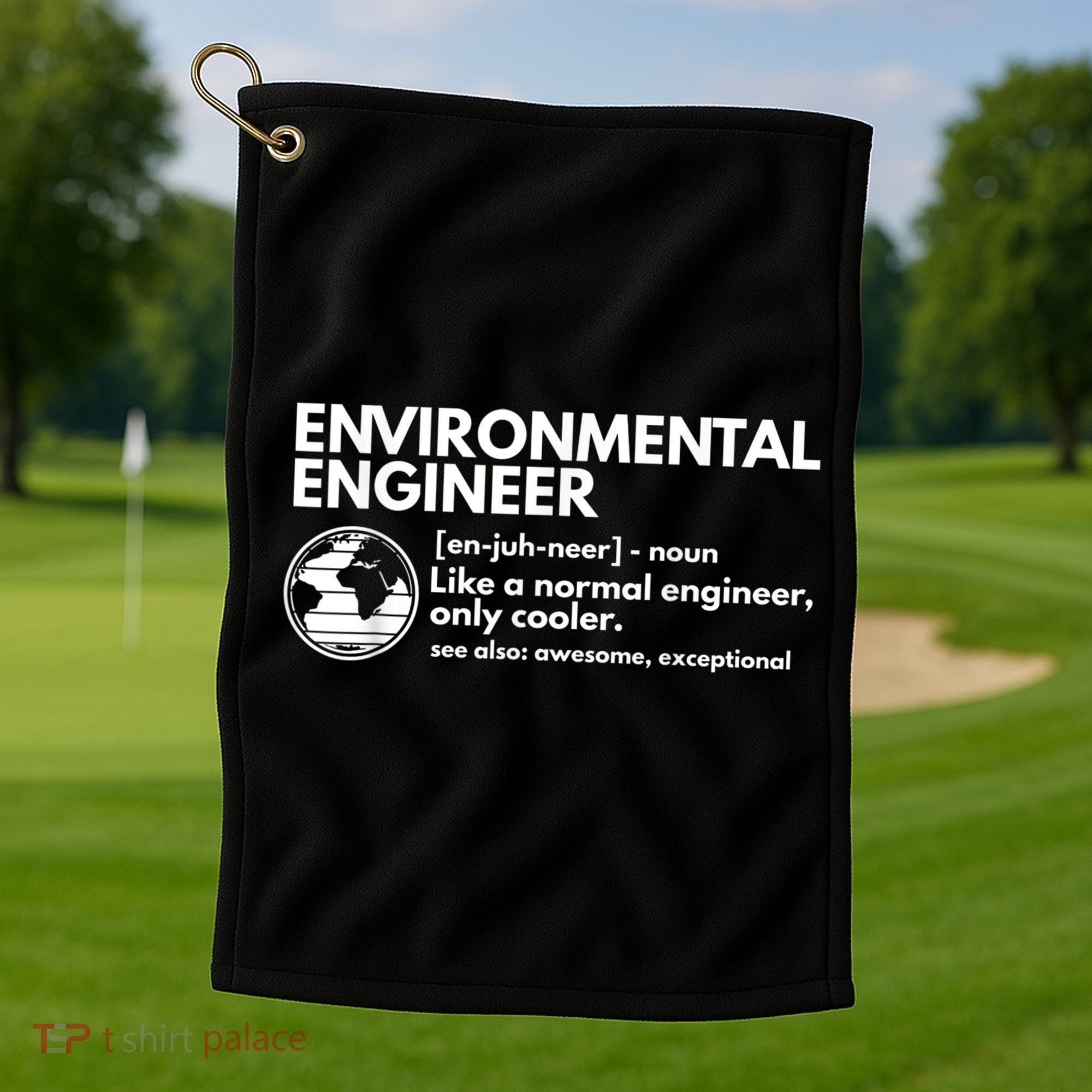 Environmental Engineer Definition Funny Engineering Golf Towel