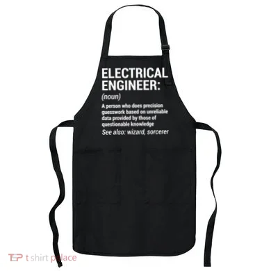 Electrical Engineer Definition Tshirt Funny Engineering Tee Apron