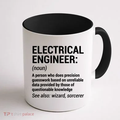 Electrical Engineer Definition Tshirt Funny Engineering Tee Coffee Mug back