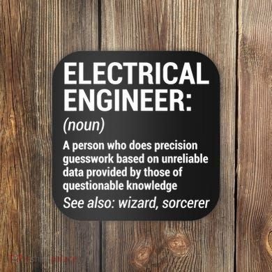 Electrical Engineer Definition Tshirt Funny Engineering Tee Coaster