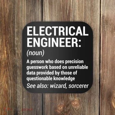 Electrical Engineer Definition Tshirt Funny Engineering Tee Coaster