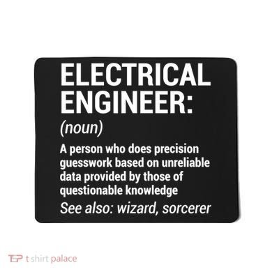 Electrical Engineer Definition Tshirt Funny Engineering Tee Mousepad