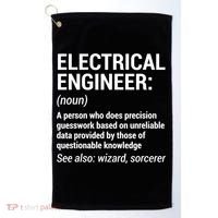 Electrical Engineer Definition Tshirt Funny Engineering Tee Golf Towel thumb 0