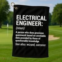 Electrical Engineer Definition Tshirt Funny Engineering Tee Golf Towel thumb 1