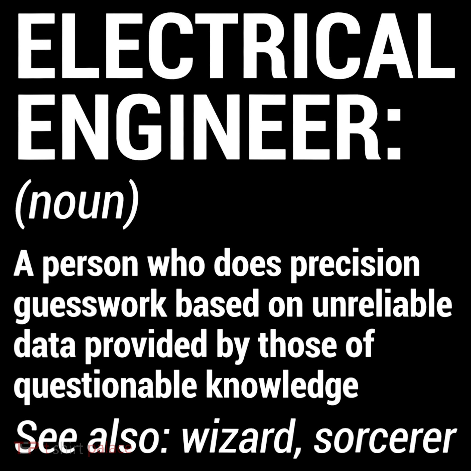 Electrical Engineer Definition Tshirt Funny Engineering Tee Visor