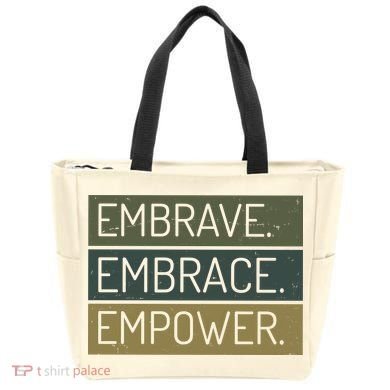 Embrave Embrace Empower Quote Tote Bag