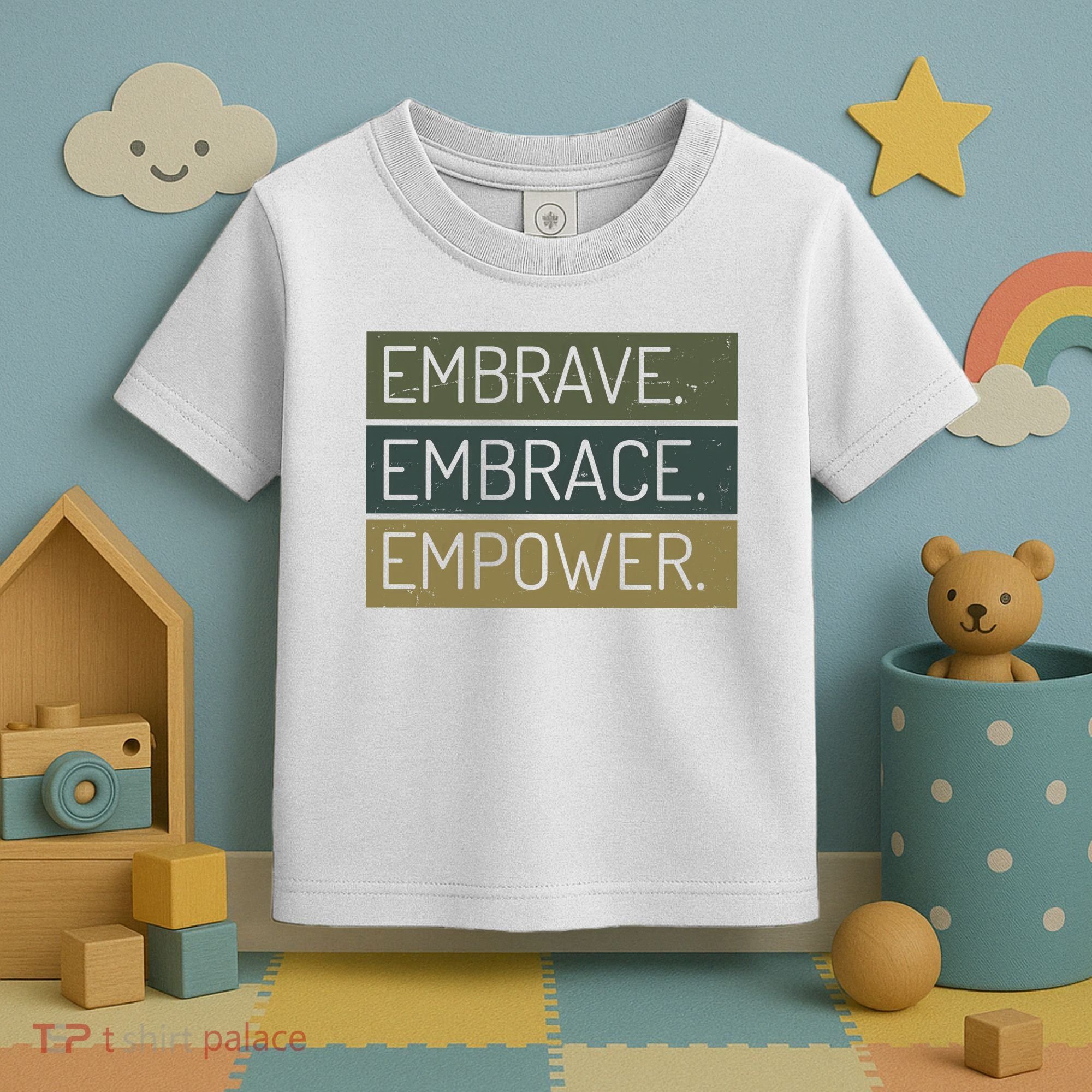 Embrave Embrace Empower Quote Toddler T-Shirt