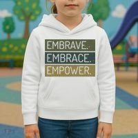 Embrave Embrace Empower Quote Kids Hoodie thumb 3
