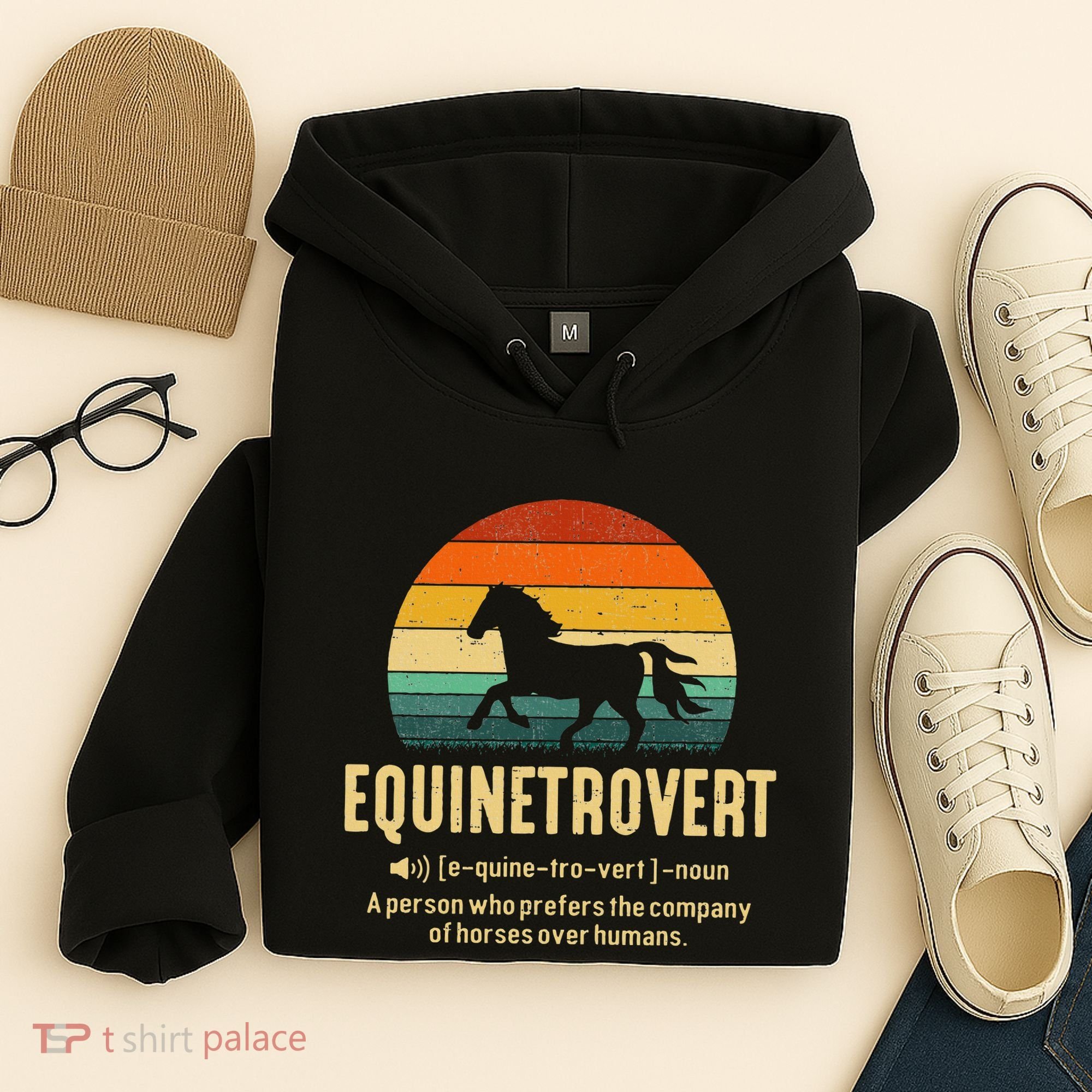 Equinetrovert Equestrian Equine Introvert Hoodie