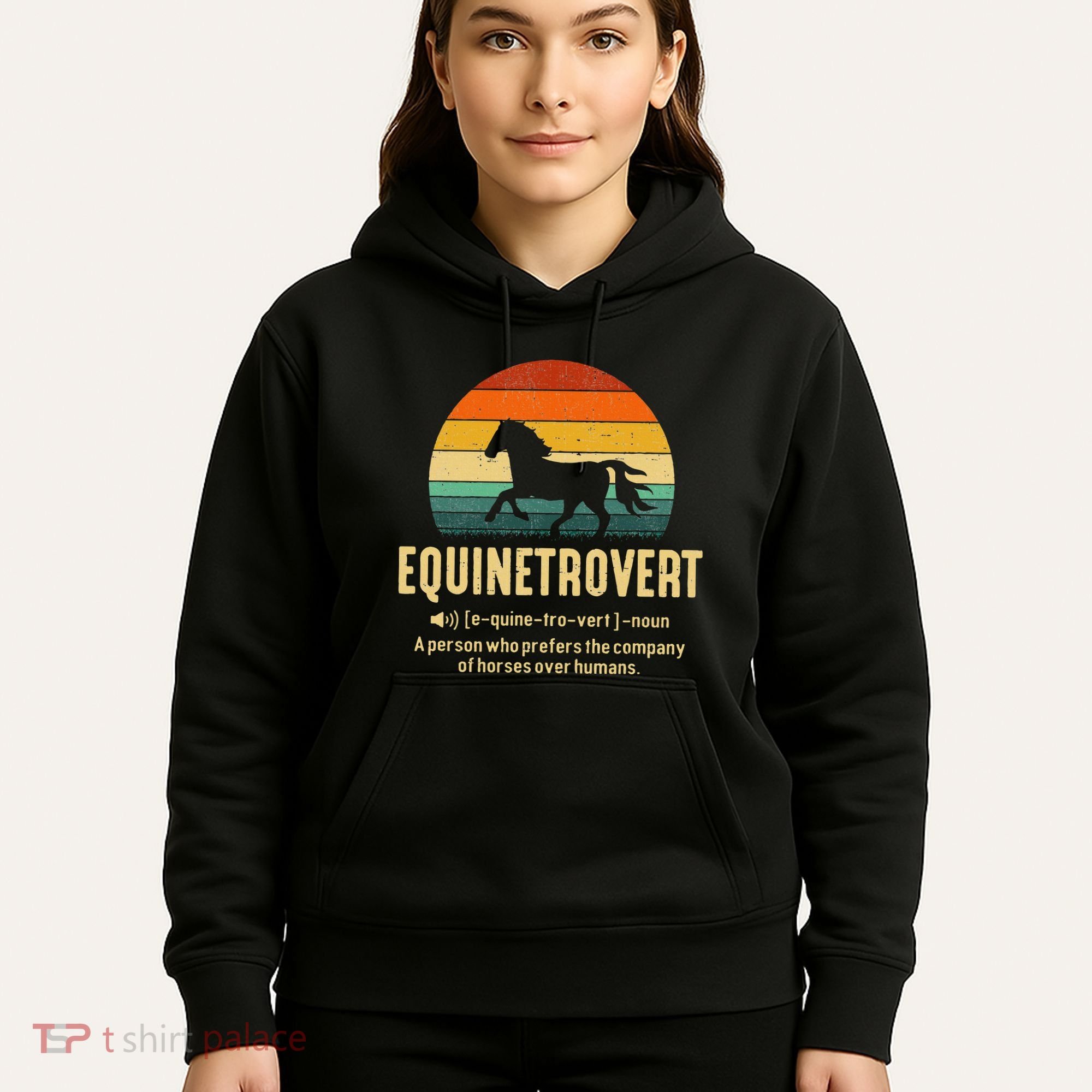 Equinetrovert Equestrian Equine Introvert Hoodie