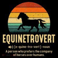 Equinetrovert Equestrian Equine Introvert Long Sleeve Shirt thumb 2