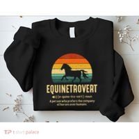 Equinetrovert Equestrian Equine Introvert Sweatshirt thumb 2