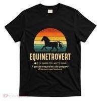 Equinetrovert Equestrian Equine Introvert T-Shirt thumb 0