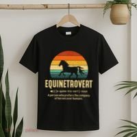 Equinetrovert Equestrian Equine Introvert T-Shirt thumb 2