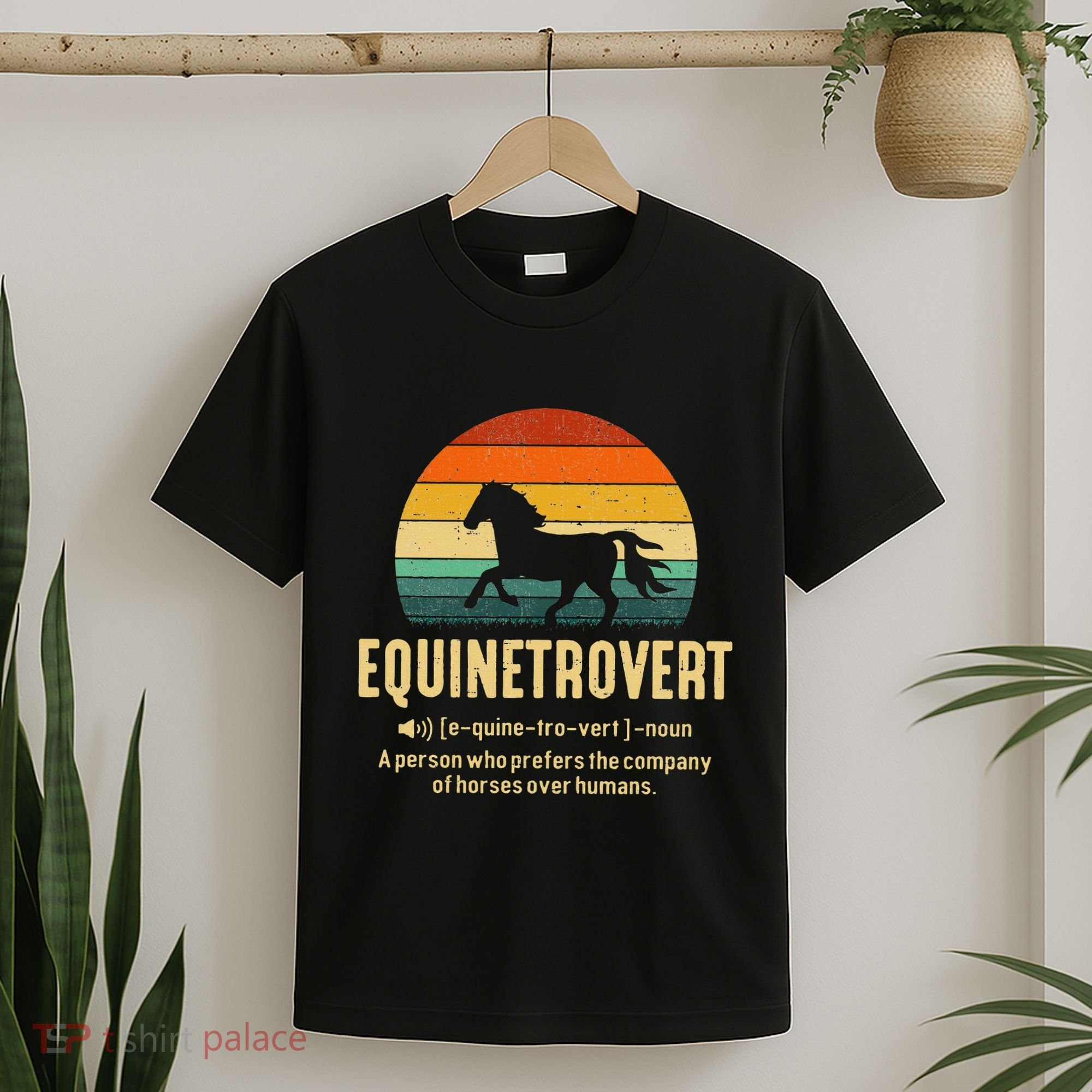 Equinetrovert Equestrian Equine Introvert T-Shirt