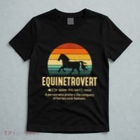 Equinetrovert Equestrian Equine Introvert T-Shirt thumb 5