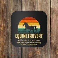 Equinetrovert Equestrian Equine Introvert Coaster thumb 0