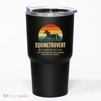 Equinetrovert Equestrian Equine Introvert Tumbler thumb 0