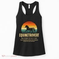 Equinetrovert Equestrian Equine Introvert Women's Tank Top thumb 0