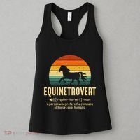 Equinetrovert Equestrian Equine Introvert Women's Tank Top thumb 3