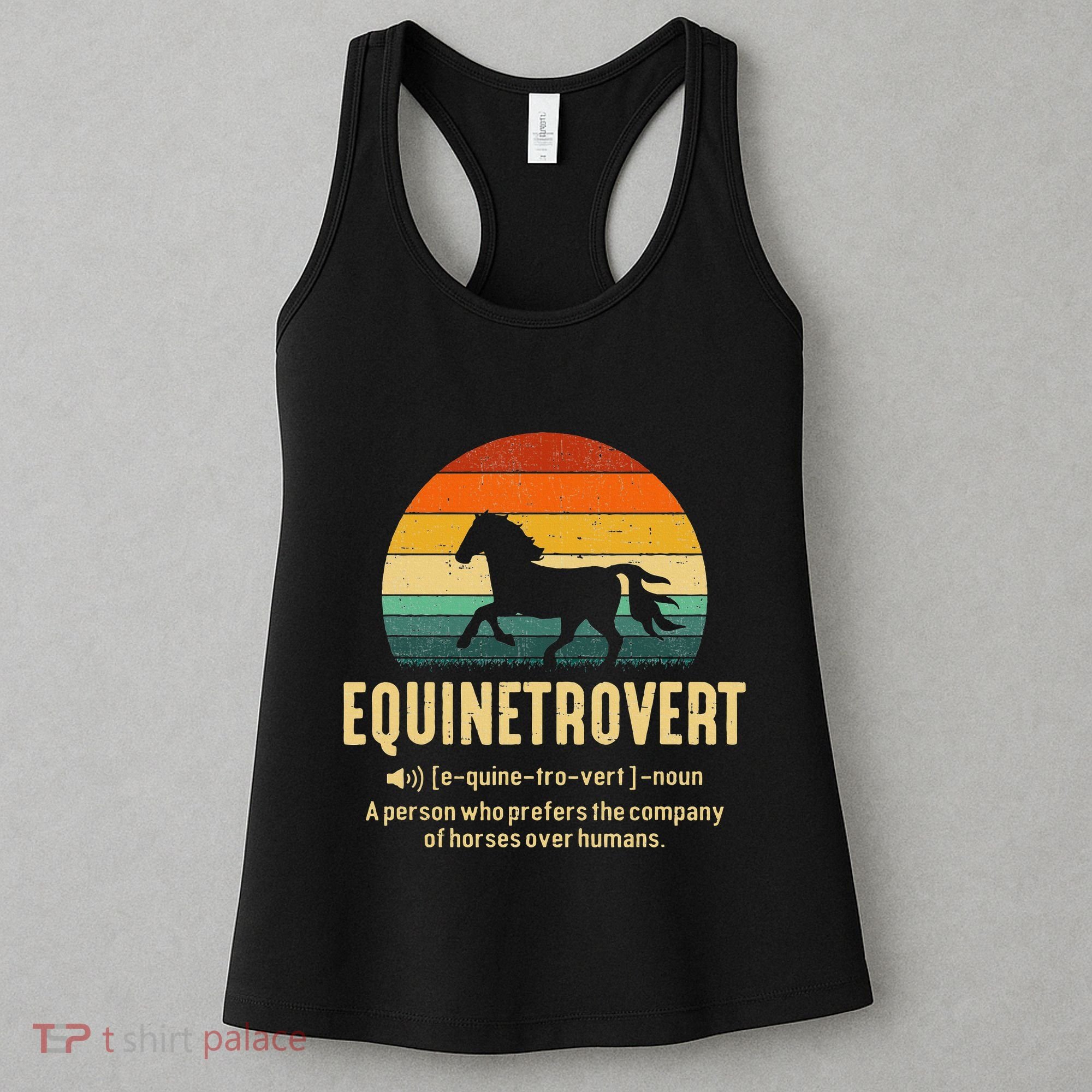 Equinetrovert Equestrian Equine Introvert Women's Tank Top