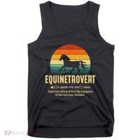 Equinetrovert Equestrian Equine Introvert Tank Top thumb 0