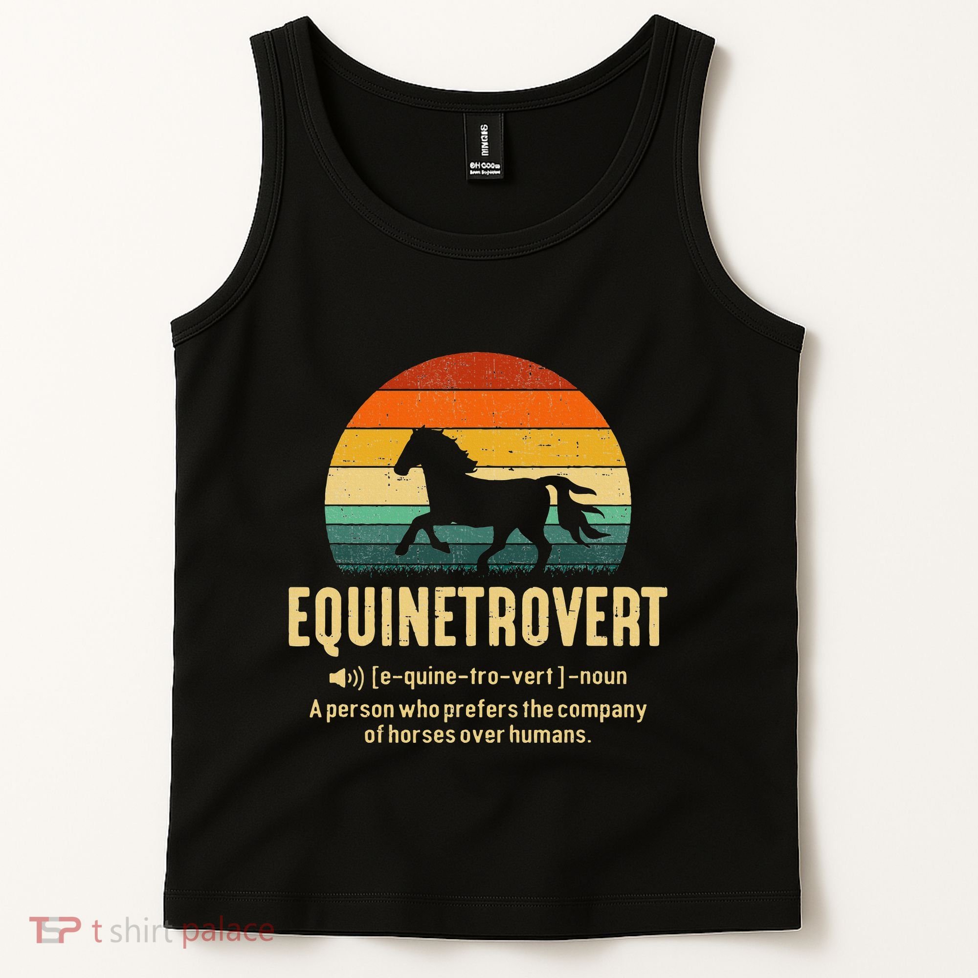 Equinetrovert Equestrian Equine Introvert Tank Top