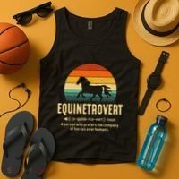Equinetrovert Equestrian Equine Introvert Tank Top thumb 4