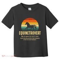 Equinetrovert Equestrian Equine Introvert Toddler T-Shirt thumb 0