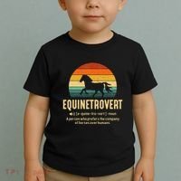 Equinetrovert Equestrian Equine Introvert Toddler T-Shirt thumb 2