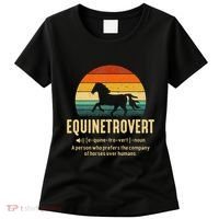 Equinetrovert Equestrian Equine Introvert Women's T-Shirt thumb 0