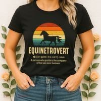Equinetrovert Equestrian Equine Introvert Women's T-Shirt thumb 2